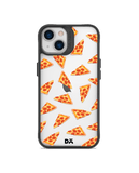 DailyObjects Pizza Slice Icon Black Hybrid Clear Case Cover For iPhone 13 Mini