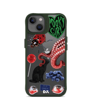 DailyObjects Red High Black Hybrid Clear Phone Case Cover For iPhone 14 Plus