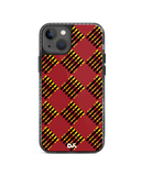 DailyObjects Red Striped Checks Stride 2.0 Phone Case Cover For iPhone 14