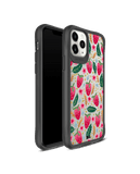 DailyObjects Strawberry Bloom Black Hybrid Clear Case Cover For iPhone 11 Pro Max