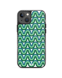 DailyObjects Wavey Green Stride 2.0 Case Cover For iPhone 13 Mini