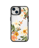 DailyObjects Yellow Hibiscus Black Hybrid Clear Phone Case Cover For iPhone 14 Plus