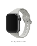 Grey Ribbed Silicone Apple WatchBand (42/44/45/49mm)