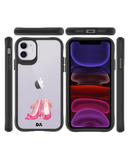 DailyObjects Pink Stilettos Black Hybrid Clear Case Cover For iPhone 11