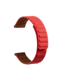 Red Silicone Magnetic Poppy WatchBand for Samsung/OnePlus/Fitbit Smartwatches (20mm)